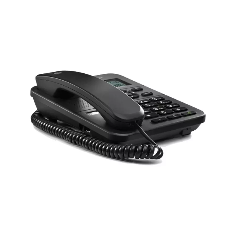Motorola CT202 analogais tālrunis, zvanītāja ID, melns
