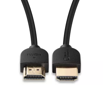 Microconnect 4K HDMI kabelis plāns 1m, 1 m, HDMI Type A (Standard), HDMI Type A (Standard), 4096 x 2160 pikseļi, 3D, melns