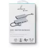 eSTUFF ES623010 saskarnes centrmezgls USB 3.2 Gen 1 (3.1 Gen 1) Type-C 5000 Mbit/s Alumīnijs