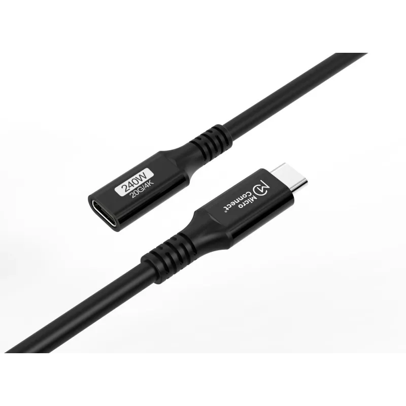 Microconnect USB3.2CC2EX USB kabelis USB4 Gen 2x2 2 m USB C Melns