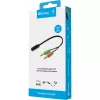 Sandberg austiņu pārveidotājs (mobilais) PC, 2 x 3,5 mm, vīrišķais, 3,5 mm, sievišķais, melns