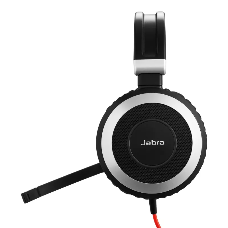 Jabra Evolve 80 MS Stereo, vadu, birojam/zvanu centram, 646 g, austiņas, melnas