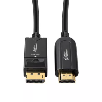 Microconnect DP-HDMI-2000V1.4OP video kabeļa adapteris 20 m DisplayPort HDMI A tips (standarta) Melns