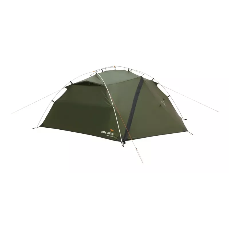 Kupola/iglu telts Easy Camp Rago 3 — 3 personām, tumši zaļa, poliestera ārējā pārsega un grīda, alumīnija stieņi, 220×290 cm, 1,1 m augsta