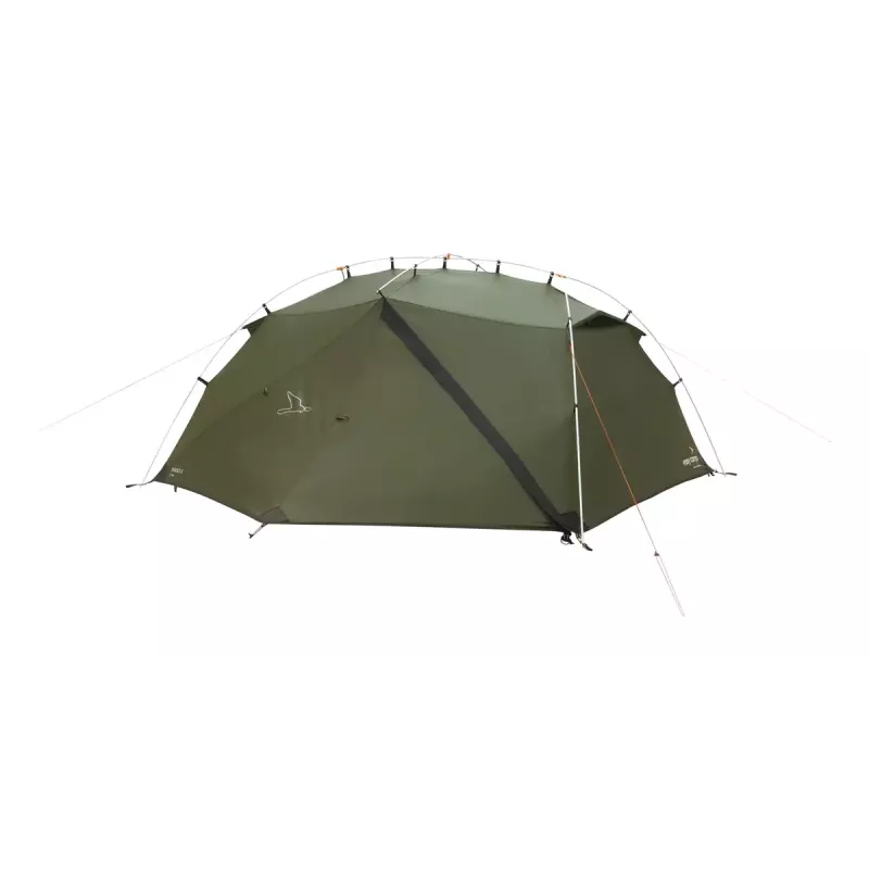 Kupola/iglu telts Easy Camp Rago 3 — 3 personām, tumši zaļa, poliestera ārējā pārsega un grīda, alumīnija stieņi, 220×290 cm, 1,1 m augsta
