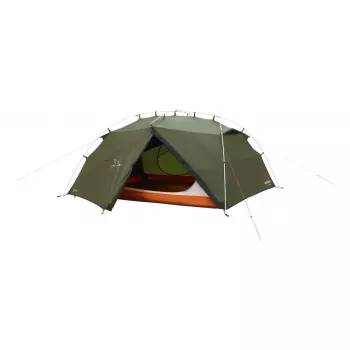 Kupola/iglu telts Easy Camp Rago 3 — 3 personām, tumši zaļa, poliestera ārējā pārsega un grīda, alumīnija stieņi, 220×290 cm, 1,1 m augsta