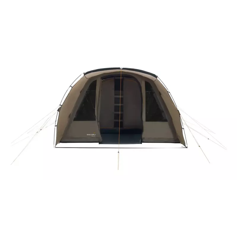 Tuneļtelts Easy Camp Brimnes 5 Air — 5 personu, 470×320×195 cm, poliestera virsslānis, polietilēna grīdas pamatne, stikla šķiedras stieņi, ūdensizturība 3 m