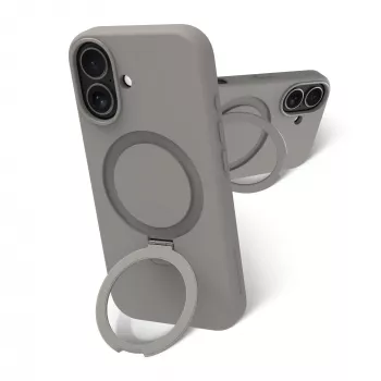 Mobilā tālruņa maciņš dbramante1928 Roskilde MS Kick ICON Apple iPhone 17, vienkrāsains pelēks, galda statīvs