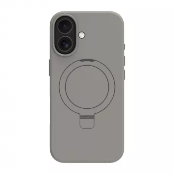 Mobilā tālruņa maciņš dbramante1928 Roskilde MS Kick ICON Apple iPhone 17, vienkrāsains pelēks, galda statīvs