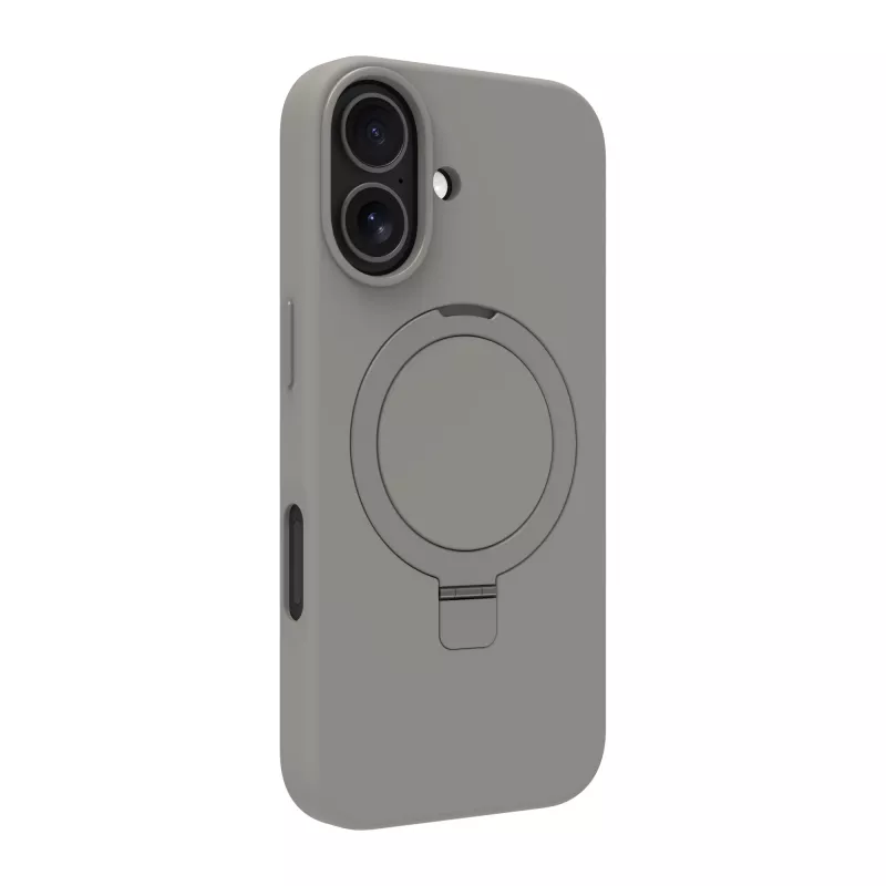 Mobilā tālruņa maciņš dbramante1928 Roskilde MS Kick ICON Apple iPhone 17, vienkrāsains pelēks, galda statīvs