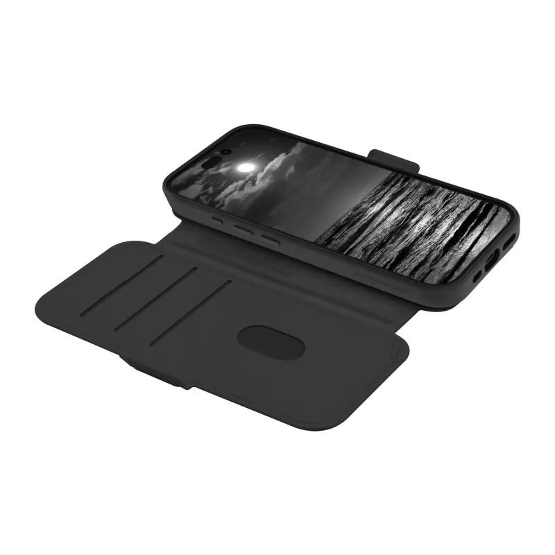 dbramante1928 Lynge MS ICON mobilā tālruņa maciņš Folio Melns