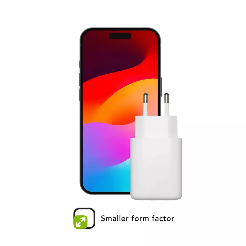 d bramante re-charge Pro sienas lādētājs — 2× USB-C 25W, 110–240V, balts