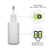 d bramante re-charge Pro sienas lādētājs — 2× USB-C 25W, 110–240V, balts
