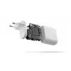 d bramante re-charge Pro sienas lādētājs — 2× USB-C 25W, 110–240V, balts