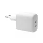 d bramante re-charge Pro sienas lādētājs — 2× USB-C 25W, 110–240V, balts