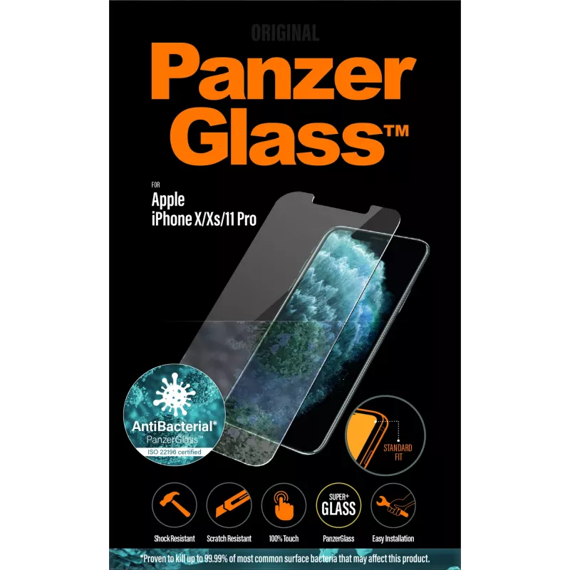 PanzerGlass ® ekrāna aizsargstikls iPhone 11 Pro | Xs | X | Standard Fit
