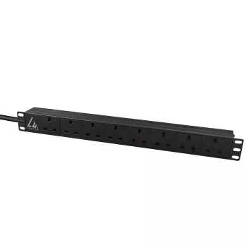 Lanview LVR-3MUK-SPD-UK8 strāvas sadales bloks (PDU) 8 maiņstrāvas kontaktligzdas 1,4U melns