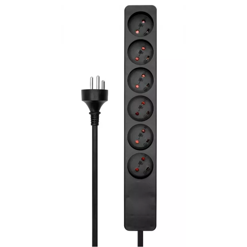 Microconnect MC-GRU0607DKB strāvas pagarinātājs 7 m 6 maiņstrāvas kontaktligzdas