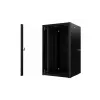 Lanview RWP20U45BL-D rack cabinet 20U Wall mounted rack Melns