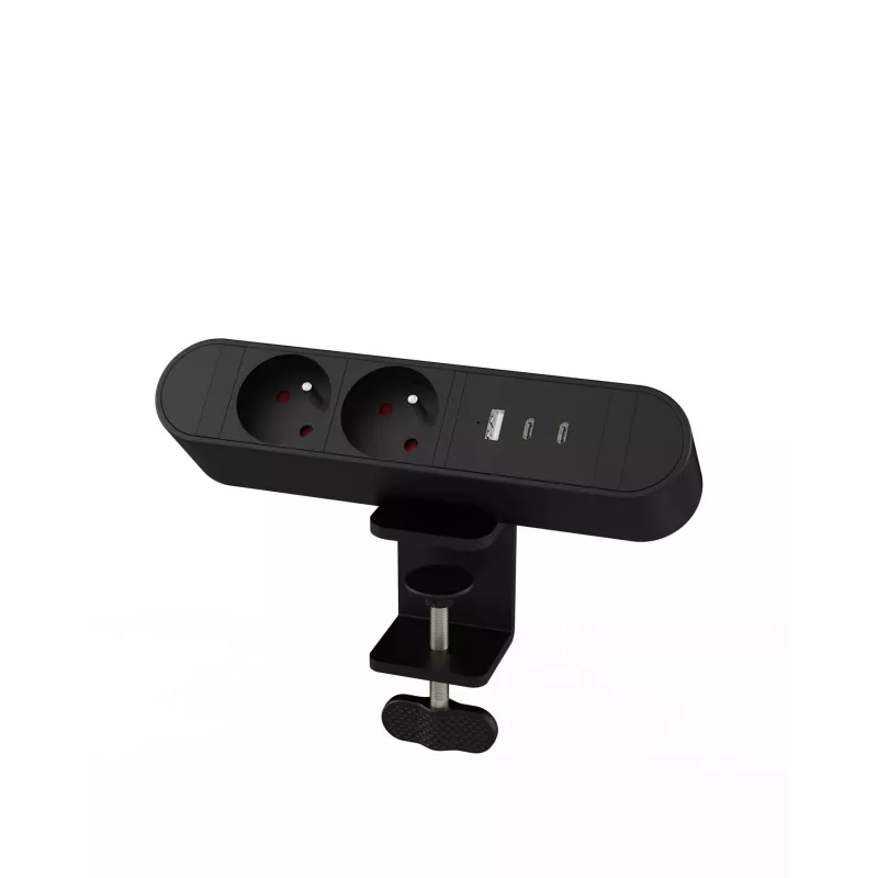 MicroConnect MC-MDPS-FR2-30W daudzfunkcionāla galda elektrības kontaktligzda, 2 izejas, 30W