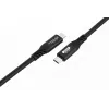 Microconnect USB4CC1-240W-80GBPS USB kabelis USB4 Gen 3x2 1 m USB C Melns