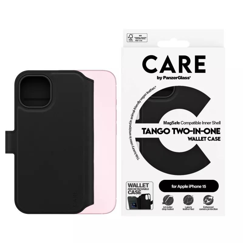 PanzerGlass CARE™ by ® Tango 2-in-1 maka korpuss ar MagSafe iPhone 15