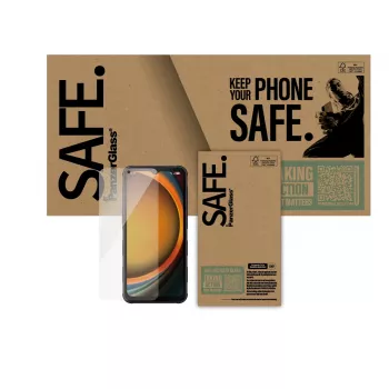 PanzerGlass SAFE. by ® ekrāna aizsargs Samsung Galaxy Xcover7 Pro | Xcover7 | Xcover6 Pro | Ultra-Wide Fit | Bulk
