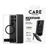 PanzerGlass CARE™ Urban Explorer vāciņš Samsung Galaxy S26 Ultra — caurspīdīgs vāciņš ar melnu atbalsta kājiņu un Qi atbalstu