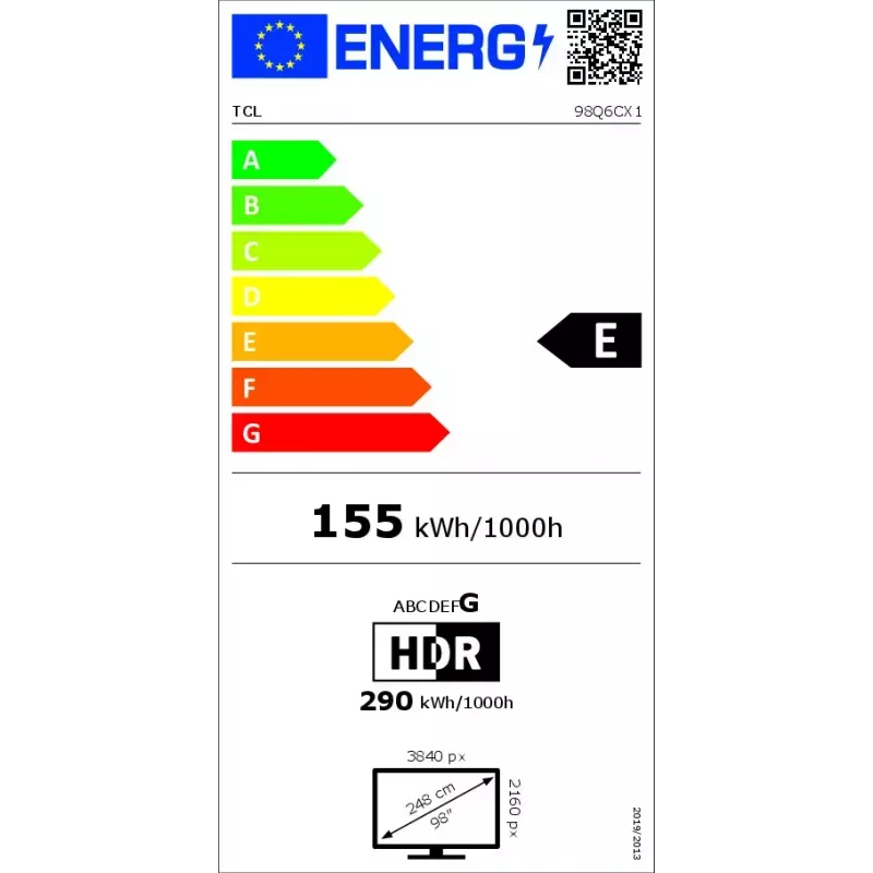 Televizors TCL 98 collas Q6C 4K Ultra HD QD-Mini LED 3840×2160, Google TV, 2.1ch, HDR10+