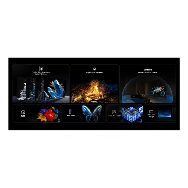 TCL Q6C 65Q6C TV 165,1 cm (65 collu) 4K Ultra HD viedtelevizors Wi-Fi metāliskā krāsā