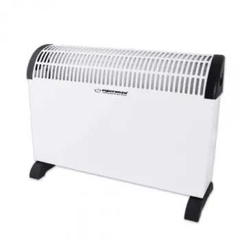 Konvektora elektriskais telpu sildītājs ESPERANZA EHH008 — 2000 W, 3 jaudas līmeņi, regulējams termostats, balts