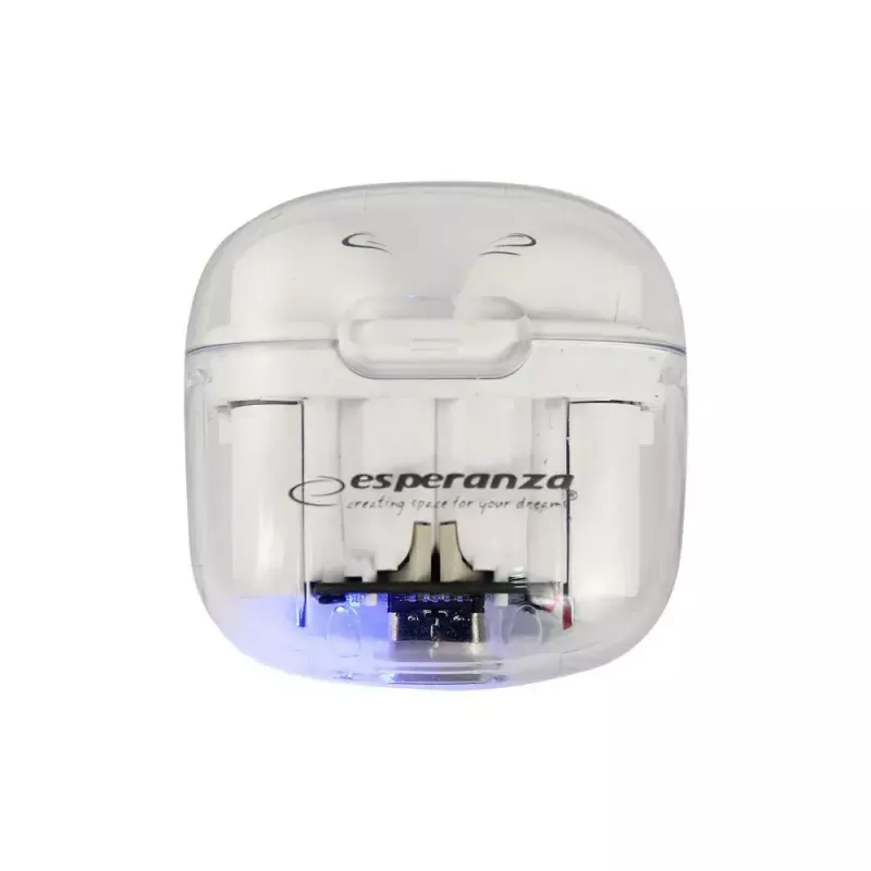 Bezvadu ievietojamās austiņas ESPERANZA EH237W — Bluetooth 5.3, skārienvadība, 3–4 h baterija, balta