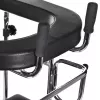 Rehabilitācijas augstais staigulītis ActionMed B200AM — balsts stāvēšanai ar sēdekli, 4 riteņi, regulējams augstums 100–125 cm, maks. slodze 120 kg, rāmja platums 65 cm