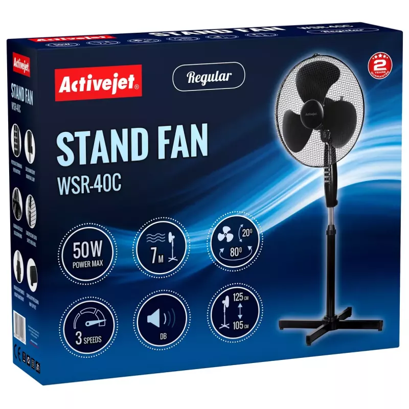 Sadzīves lāpstiņu ventilators Activejet Regular WSR-40C