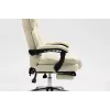 Grožāmais biroja krēsls ActiveJet YK7416 — ergonomisks grožāmais krēsls, smilškrāsas eko-āda, metāla rāmis, polsterēta atzveltne, kāju balsts