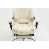 Grožāmais biroja krēsls ActiveJet YK7416 — ergonomisks grožāmais krēsls, smilškrāsas eko-āda, metāla rāmis, polsterēta atzveltne, kāju balsts