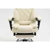 Grožāmais biroja krēsls ActiveJet YK7416 — ergonomisks grožāmais krēsls, smilškrāsas eko-āda, metāla rāmis, polsterēta atzveltne, kāju balsts