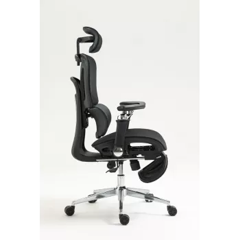 Ergonomisks biroja krēsls ActiveJet YK848 — tīklveida sēdeklis un atzveltne, melns, atzveltne 50,5×57 cm, sēdekļa platums 48,5 cm