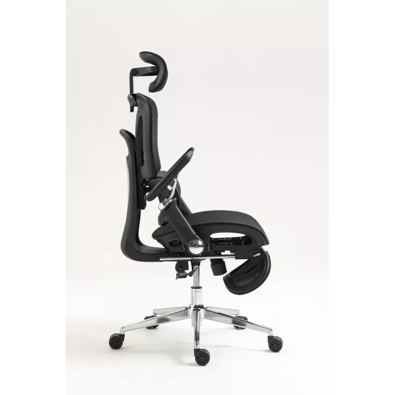 Ergonomisks biroja krēsls ActiveJet YK848 — tīklveida sēdeklis un atzveltne, melns, atzveltne 50,5×57 cm, sēdekļa platums 48,5 cm