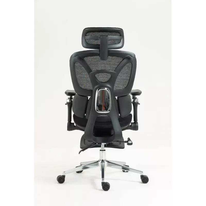 Ergonomisks biroja krēsls ActiveJet YK848 — tīklveida sēdeklis un atzveltne, melns, atzveltne 50,5×57 cm, sēdekļa platums 48,5 cm