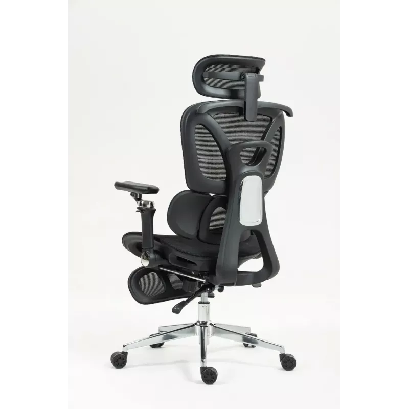 Ergonomisks biroja krēsls ActiveJet YK848 — tīklveida sēdeklis un atzveltne, melns, atzveltne 50,5×57 cm, sēdekļa platums 48,5 cm