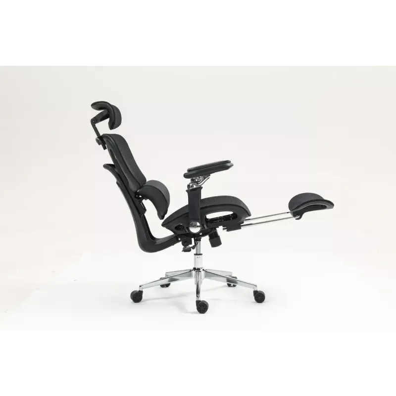 Ergonomisks biroja krēsls ActiveJet YK848 — tīklveida sēdeklis un atzveltne, melns, atzveltne 50,5×57 cm, sēdekļa platums 48,5 cm