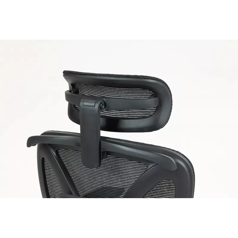 Ergonomisks biroja krēsls ActiveJet YK848 — tīklveida sēdeklis un atzveltne, melns, atzveltne 50,5×57 cm, sēdekļa platums 48,5 cm
