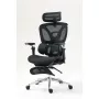 Ergonomisks biroja krēsls ActiveJet YK848 — tīklveida sēdeklis un atzveltne, melns, atzveltne 50,5×57 cm, sēdekļa platums 48,5 cm