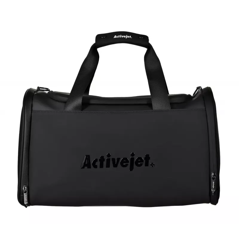 Limfātiskās kompresijas masieris kājām ActiveJet ACM-PLUS-A1 S — ar bateriju 25 W, iebūvēts akumulators, 330×840×60 mm, melns/oranžs