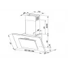 Tvaika nosūcējs ar vizieri MAAN Vertical P 2 60, 600 mm, ogles filtrs, 310 m³/h, 3 ātrumi, 55 dB