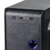 Datora korpuss Akyga AK939BL Midi Tower — ATX/Micro-ATX atbalsts, 3×3,5 collu + 3×2,5 collu nodalījumi, GPU līdz 385 mm, USB 2.0
