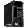 Datora korpuss Akyga AK939BL Midi Tower — ATX/Micro-ATX atbalsts, 3×3,5 collu + 3×2,5 collu nodalījumi, GPU līdz 385 mm, USB 2.0