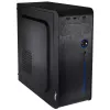Datora korpuss Akyga AK939BL Midi Tower — ATX/Micro-ATX atbalsts, 3×3,5 collu + 3×2,5 collu nodalījumi, GPU līdz 385 mm, USB 2.0