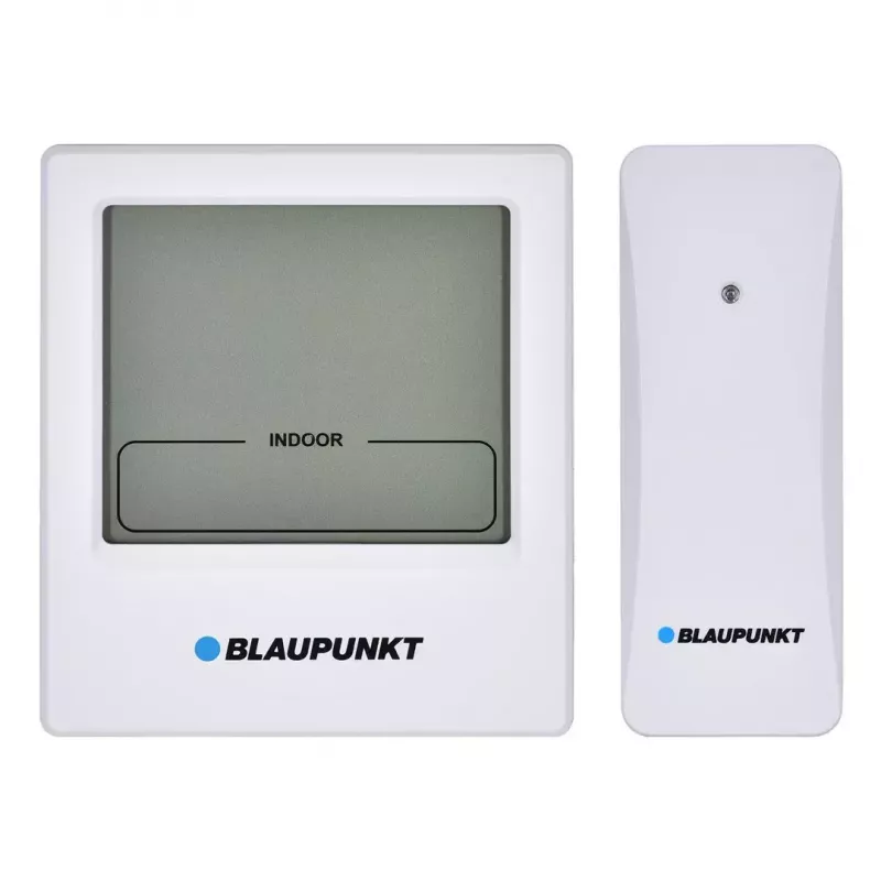 BLAUPUNKT WS10WH laikapstākļu stacija — bezvadu iekštelpu/āra temperatūras un mitruma monitors